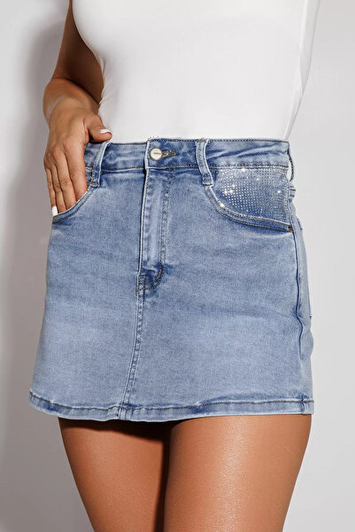 Zaira Mona Women's Blue Skirt-Type Short Jeans #A1120 - 30