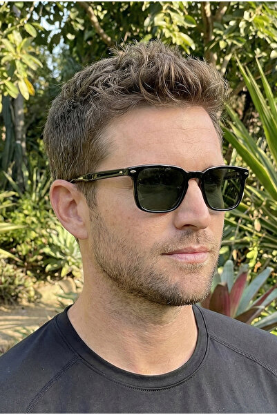 TARSS Julian Black Square Bone Men's Sunglasses