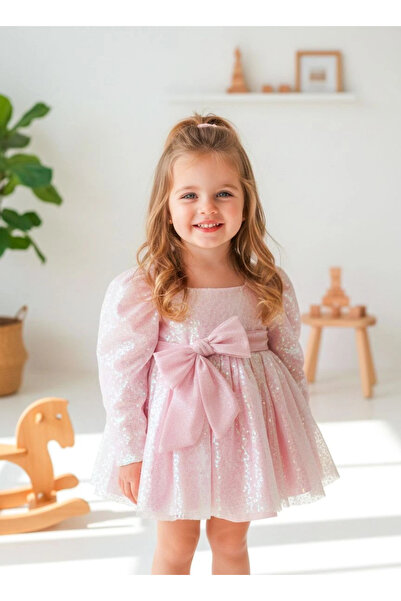 aysskids فستان حفلات للفتيات من LOTUS مزين بالترتر للعيد والمناسبات الخاصة وأ...