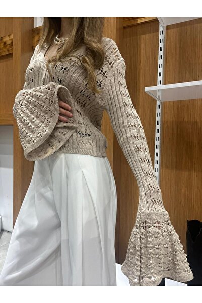 giysimo Fırfır Kollu Triko Hırka