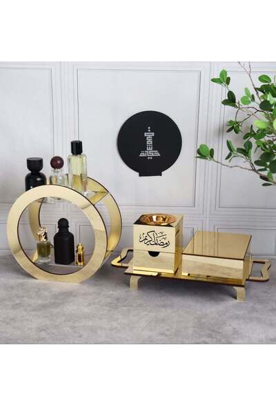 Story of candle مبخره بخور عليها عبارة رمضان كريم مع استاند منظم للعطور و صند...