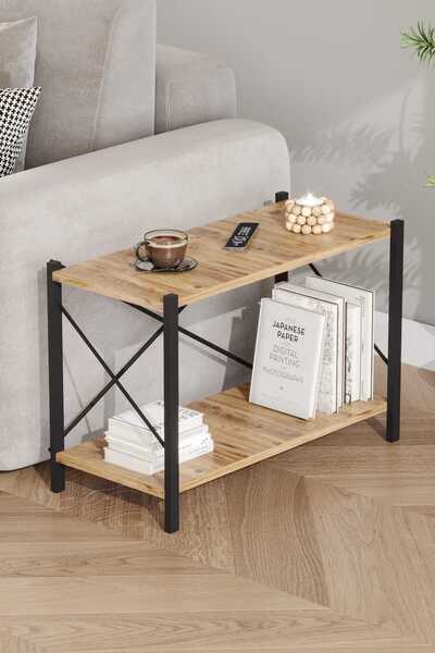 WOODENSA Yan Sehpa Kahve Koltuk Tepsisi Dekoratif Modern Sehpa Zigon Sehpa Or...