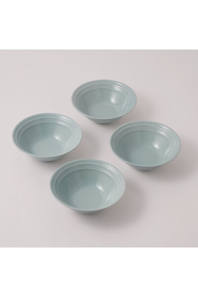 LA MESA embossed porcelain salad bowl set, 4pcs, green 7"