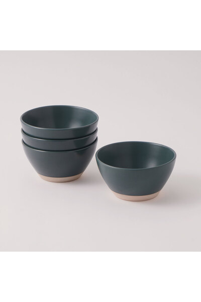 LA MESA 4pcs porcelain bowl set, green 18*18*9 cm