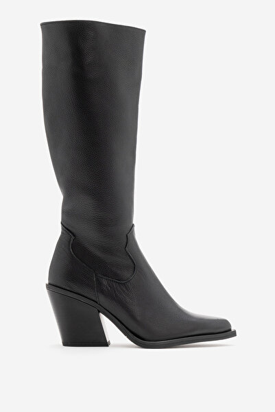 Dericlub Women's Heeled Pointed Toe Zippered Boots Real Leather Dc 1591 Flote...