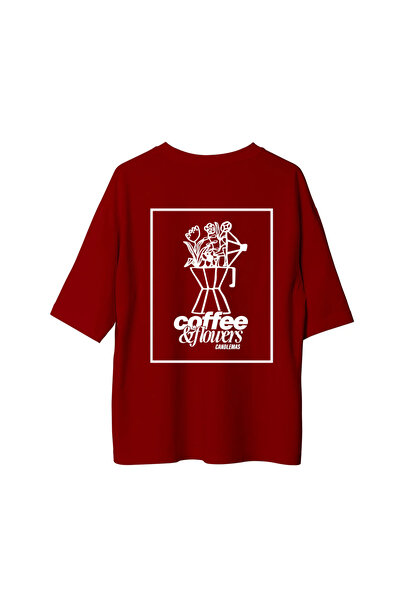 CANDLEMASTORE Coffee & Flowers - Oversized T-Shirt