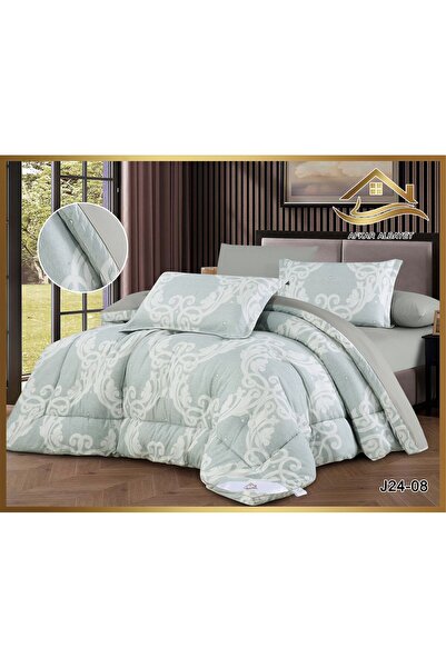 Afkar Albayet غطاء سرير صيفي منقوش مقاس واحد ونصف 4 قطع عالي الجودة