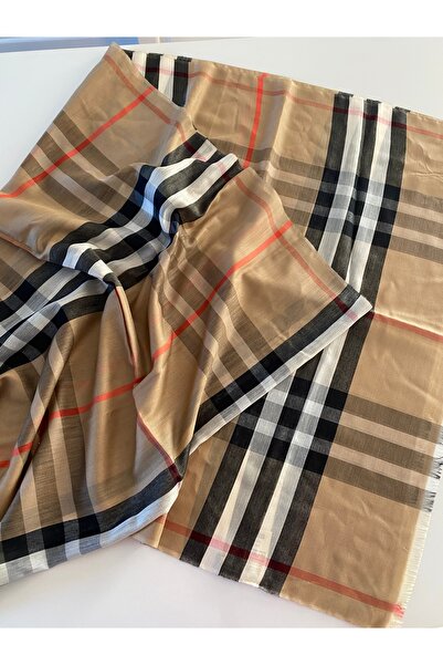 Bohemian Ekose Desenli İpekli Şal 70 x 260 cm