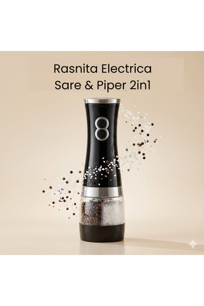OEM Râșniță electrică de sare și piper Brio 2 în 1, măcinare reglabilă, funcționare automată
