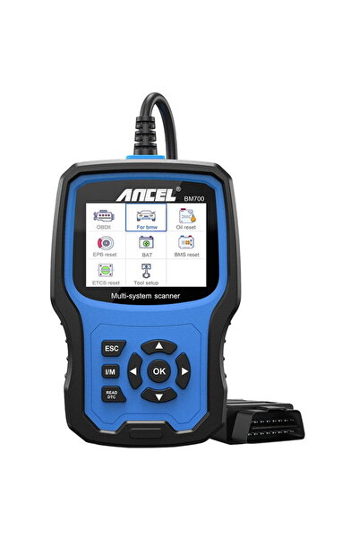 ANCEL Scaner diagnoza auto BM700, OBD2, LCD, Testare ABSM SRS, TPMS, ESP, SAS si alte functii, Negru