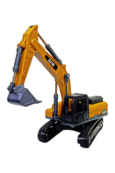 Brother Toys 3'lü İş Makinesi Seti Kepçe, Vinç, Kazıcı-Yükleyici - Metal Uçlu İş Makinaları Küçük Boy