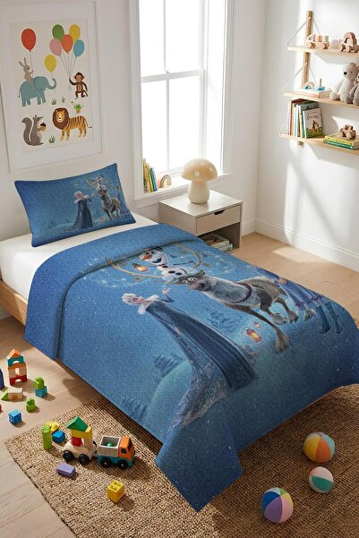 Dolce Mariee طقم غطاء سرير للأطفال من القماش المخملي بتصميم فروزن (قطعتان) TK...