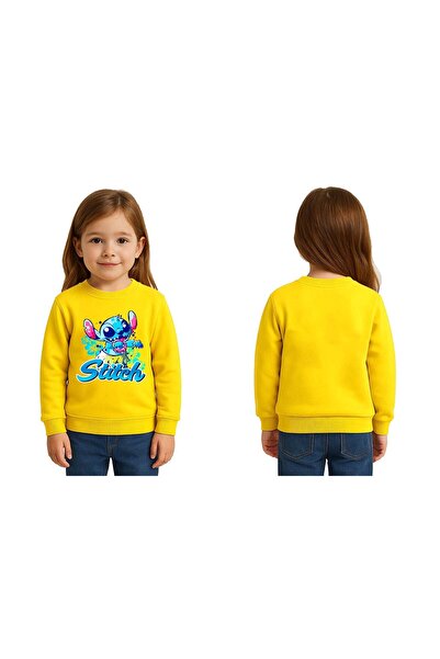 SEDİRLİ سويت شيرت للأطفال من الجنسين من ستيتش مطبوع بثلاثة خيوط