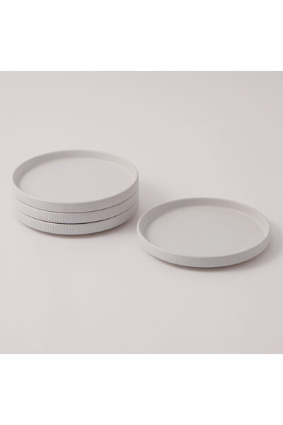 LA MESA Porcelain Set Of 4Pcs Side Plates, 8", White