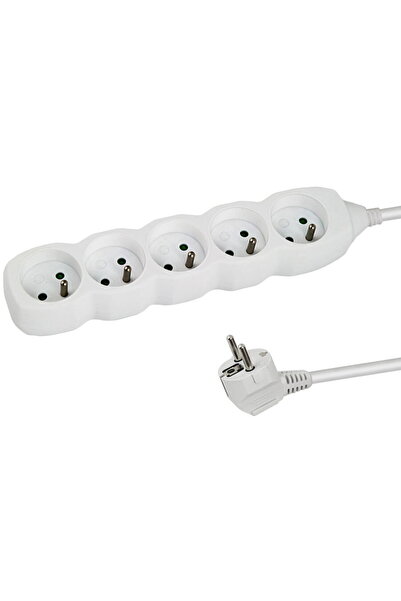 ESPERANZA 5 SOCKETS 1.5M WHITE