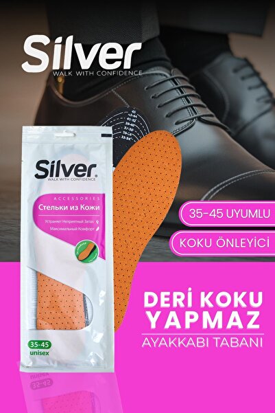 Silver Deri Koku Yapmaz Kesilebilir Ayakkabı Tabanlığı Gözenekli Tabanlık 35-45