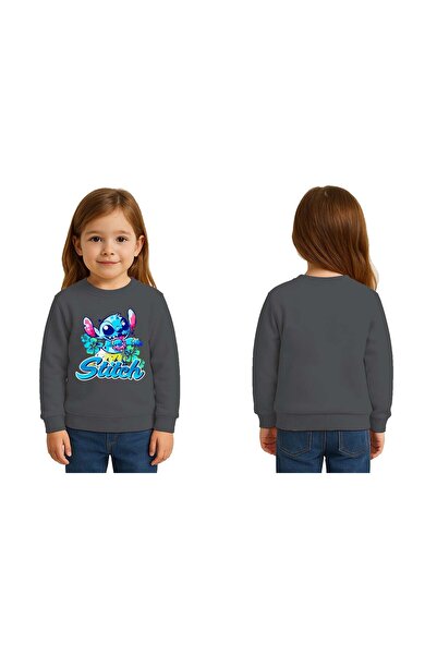 SEDİRLİ سويت شيرت للأطفال من الجنسين من ستيتش مطبوع بثلاثة خيوط