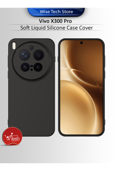 Wtech غطاء حماية من السيليكون السائل الناعم لهاتف فيفو X300 برو 5G 2025