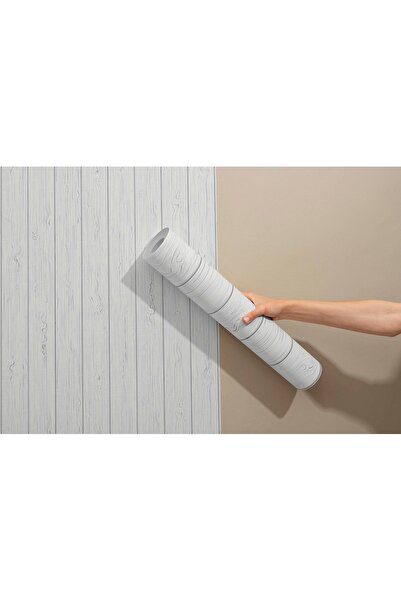 Grown Beyaz Ahşap Desenli Duvar Kağıdı • Rustik Modern Duvar Resmi Kendinden ...