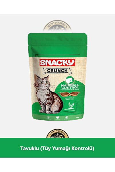 Snacky Crunch Hairball Control - Tüy Yumağı Kontrolü İçin Tavuklu Kedi Ödül M...