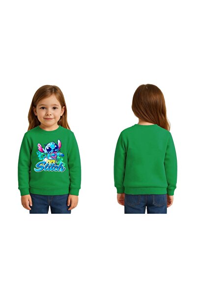 SEDİRLİ سويت شيرت للأطفال من الجنسين من ستيتش مطبوع بثلاثة خيوط