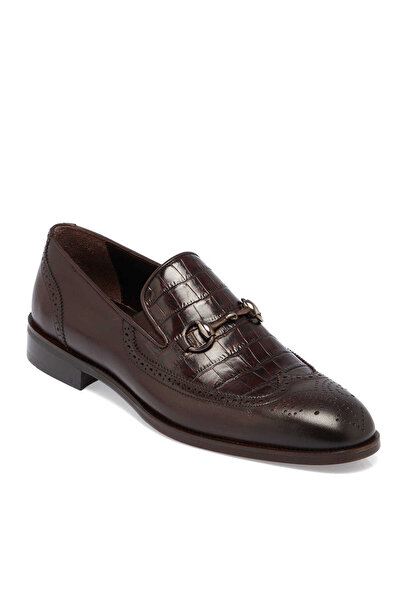 Tergan Kahverengi Hakiki Deri Erkek Klasik Ayakkabı - E25S1AY57567-B90