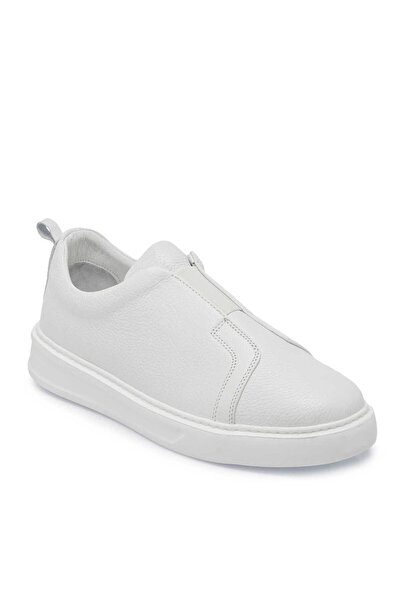 Tergan Beyaz Hakiki Deri Erkek Sneaker - E25S1AY57560-B69