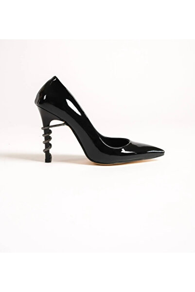 Giydim Gidiyor Καμπυλωτό λουστρίνι στιλέτο μαύρο