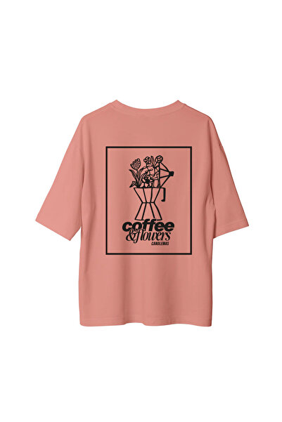 CANDLEMASTORE Coffee & Flowers - Oversized T-Shirt