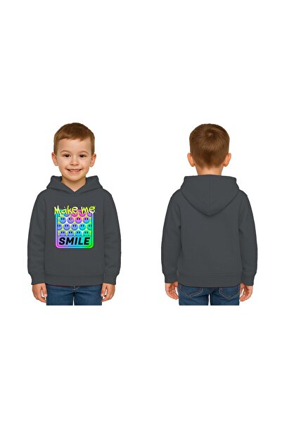 SEDİRLİ Hanorac unisex Smile cu imprimeu pentru copii Swae tricou cu glugă, c...