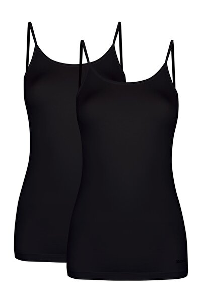 Kom Kadın Basic 2 li Modal Top Atlet Siyah