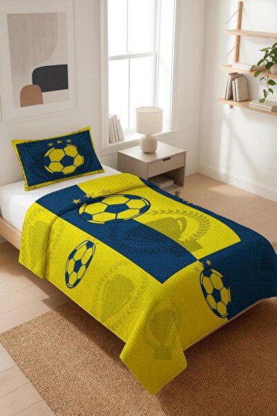 Dolce Mariee طقم غطاء سرير للأطفال والمراهقين من القماش المخملي ذو طابع كرة ا...