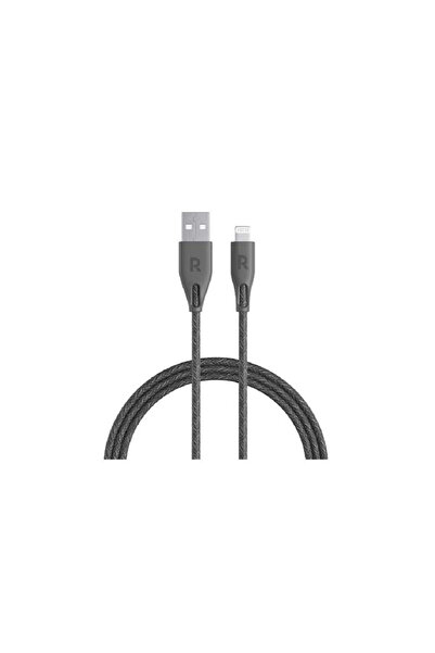RavPower راف باور - كيبل لايتننق الى USB بطول 2 متر نايلون - اسود