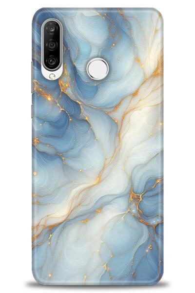 Rulet Aksesuar غطاء متوافق مع هاتف هواوي P30 لايت HD مطبوع + واقي شاشة سيرامي...