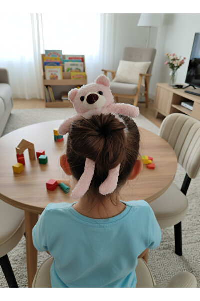 MYNAURA Peluş Ayıcık Simit Toka – Yumuşak Tüylü Sevimli Ayı Figürlü Saç Tokas...