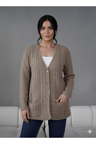 BAGİSTA BUTİK Women's Buttoned Soft Textured Knitwear Cardigan 567-400