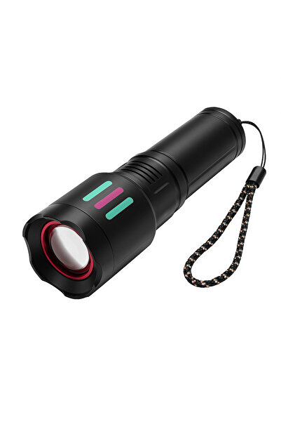 UNİBOX Lanterna Profesionala, LED TG Wick, Iluminare 3000M, Aluminiu, Zoom, Incarcare Type-C