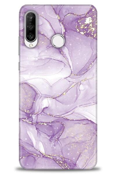 Rulet Aksesuar غطاء متوافق مع هاتف هواوي P30 لايت HD مطبوع - غطاء سيليكون بتص...