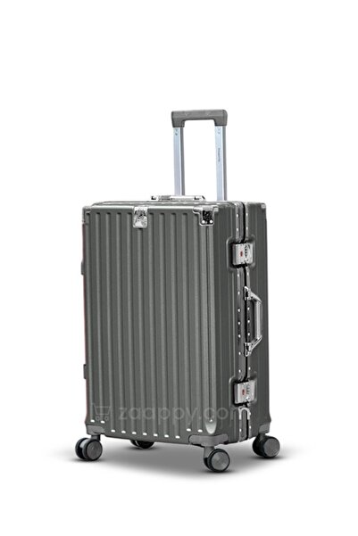 ZAAPPY Hard Shell Aluminum Framed 20 Inch (7-10kg) Luggage, USB Charging Port, Bottle Holder