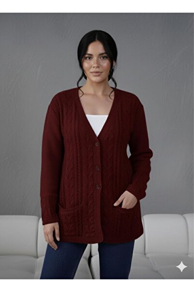 BAGİSTA BUTİK Women's Buttoned Soft Textured Knitwear Cardigan 567-400