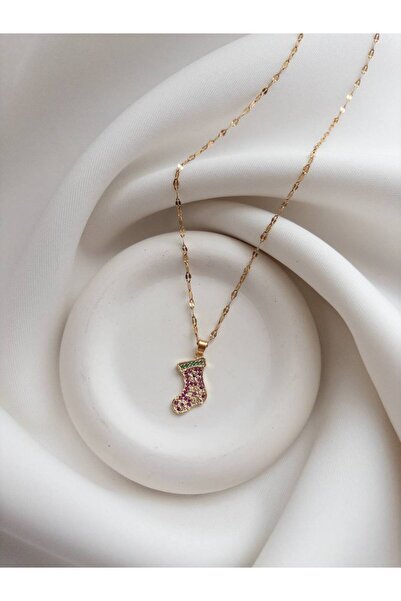 Minne Jewelry-Accessory الصلب الذهب اللون سلسلة السنة الجديدة تحت عنوان الأحم...