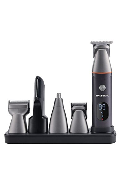Hausberg Professional hair clipper set HB-77GR, 5W, 90 min battery life, LCD display