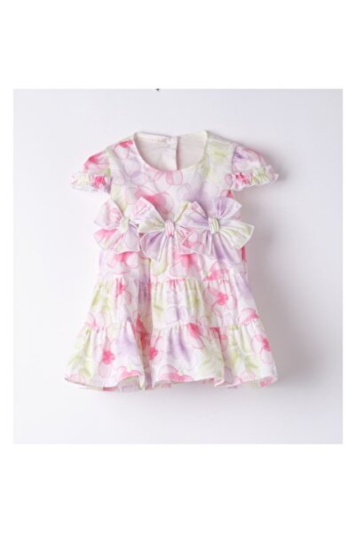 minibanda - Rochie cu imprimeu floral și volane pentru fete, Multicolor, 62 CM