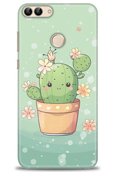 Rulet Aksesuar غطاء متوافق مع هاتف هواوي بي سمارت HD مطبوع + واقي شاشة سيرامي...