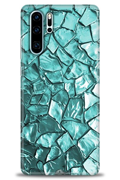 Rulet Aksesuar حافظة متوافقة مع هاتف هواوي P30 Pro HD مطبوع + واقي شاشة سيرام...