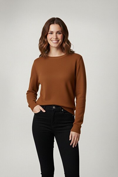 Wekame Women's Crew Neck Soft Knit Sweater
