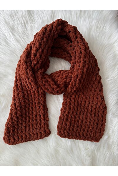 A&D HANDMADE Hand Knitted Puffy Plush Scarf 220*22 cm