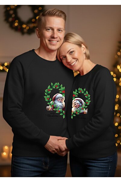 Güzin Fashion New Year Christmas Dear Wife Matching Sweatshirt 2 Pieces