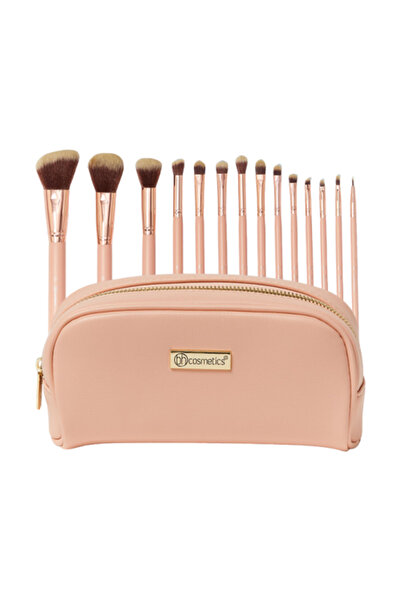 Bh Cosmetics مجموعة فرش مكياج مع حافظة - 14 فرشاة