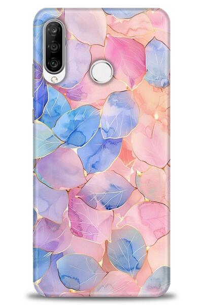 Rulet Aksesuar غطاء متوافق مع هاتف هواوي P30 لايت HD مطبوع - غطاء سيليكون بتص...